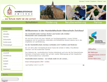 Tablet Screenshot of humboldtschule-zwickau.de